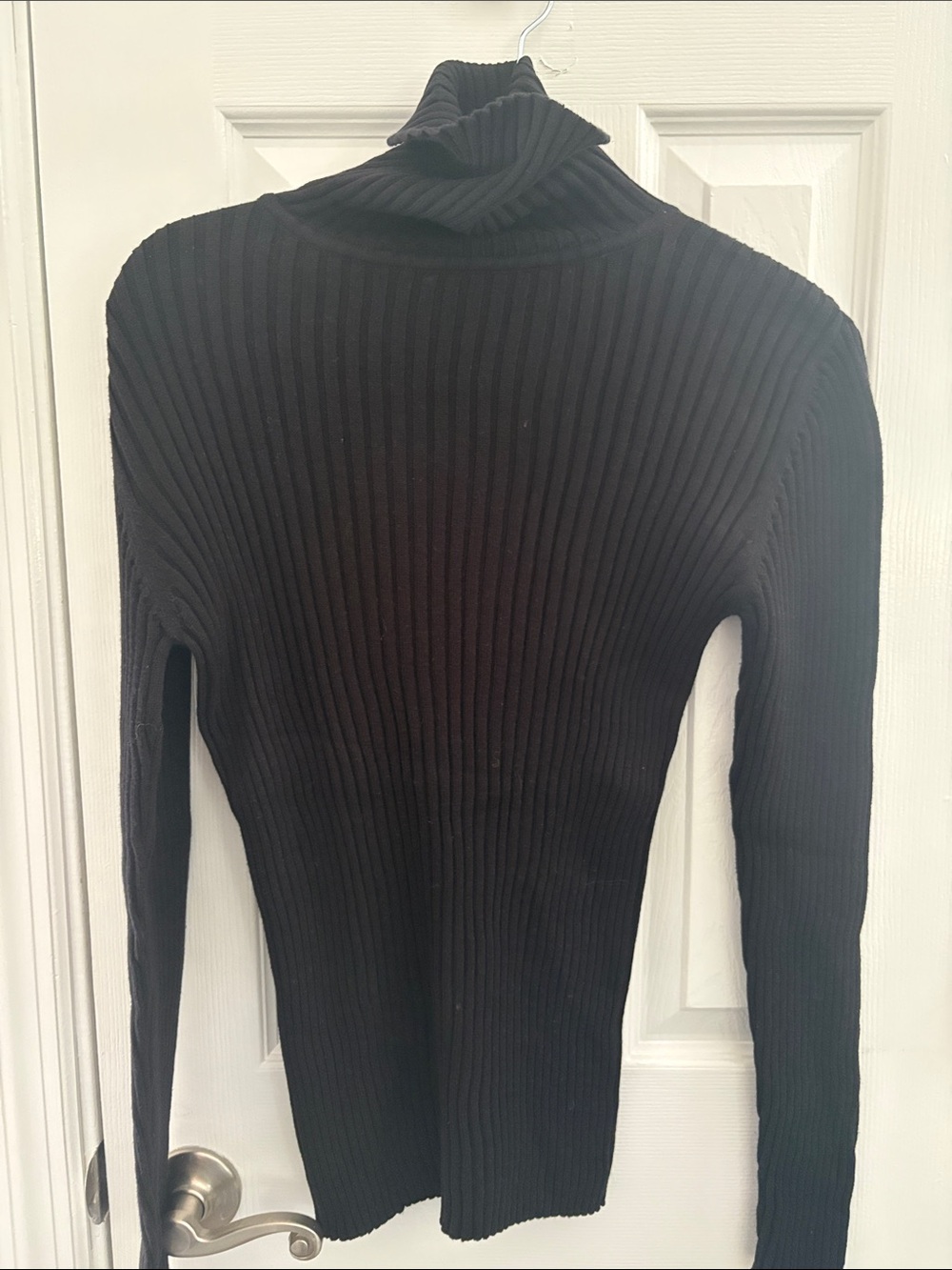 INC International Concepts Black Ribbed Turtleneck Sweater